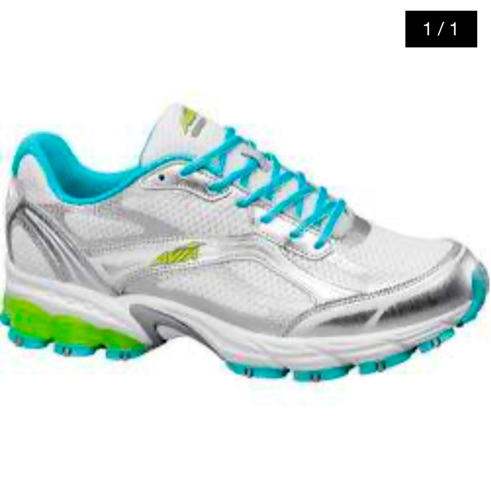 Womens 6.5 Avia white/winter blue/yellow glow/steel grey‎ running shoes